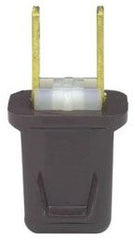 Leviton 123-PE Plastic Plug, NEMA 1-15P, Black, Pack of 10