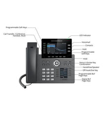 Grandstream GRP2616 Carrier-Grade IP Phone with 6 Lines, Dual LCD Screens, and Integrated Wi-Fi