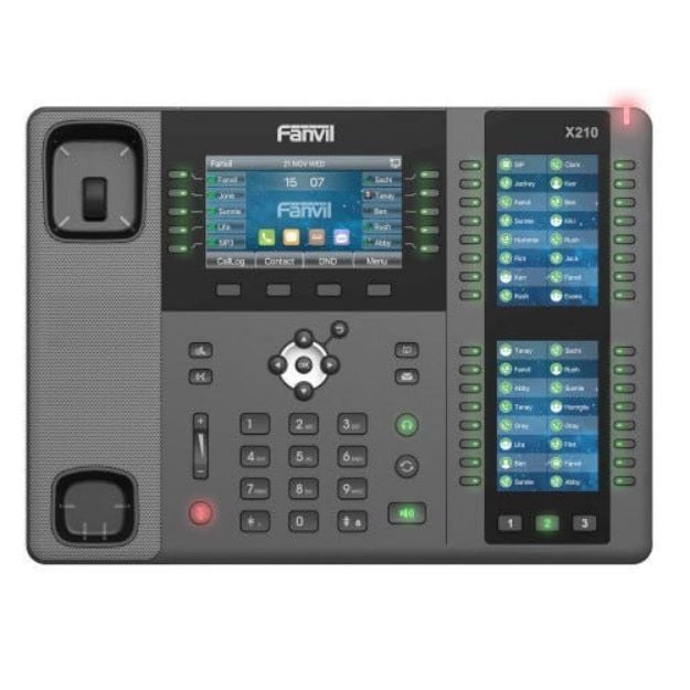 Fanvil X210 High-End Enterprise IP Phone with 4.3-Inch Main Display and Dual 3.5-Inch Side Displays