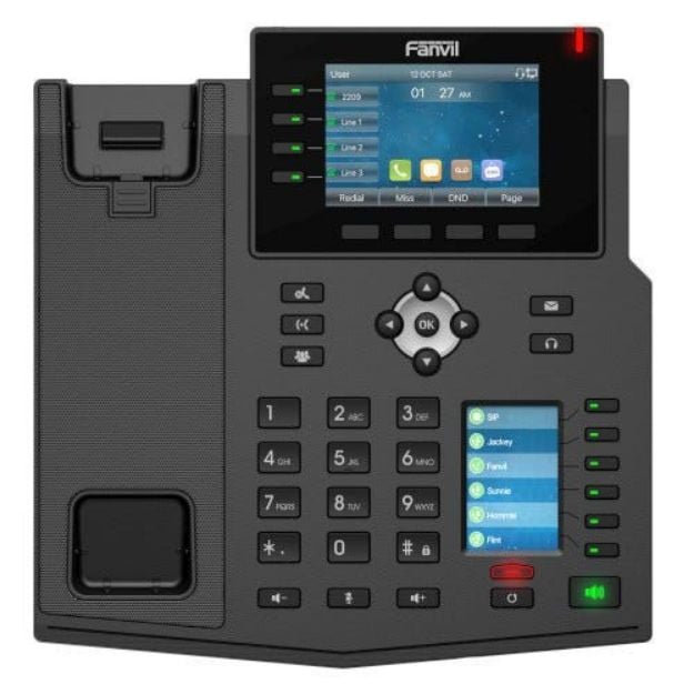 Fanvil X5U-V2 16-Line Mid-Level IP Phone with Dual Color Displays