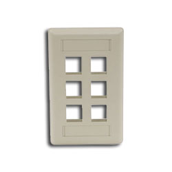 Hubbell IFP16 IFP Single Gang Wall Plate - 6 Ports