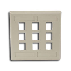 Hubbell IFP29 IFP Double Gang Wall Plate - 9 Ports