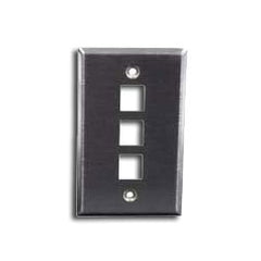 Hubbell SSF13 3 Port Stainless Steel Faceplate