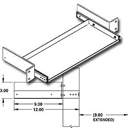 Chatsworth Products 12717 Flush-Mount Keyboard Tray for 19" Rack