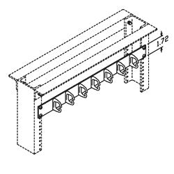 Chatsworth Products 11752 Rack Cabling Managers with Small Rings (1.59"L x 1.25"D)