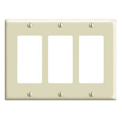 Leviton 80411 3 Gang Decora/GFCI Wallplate (Package of 2)