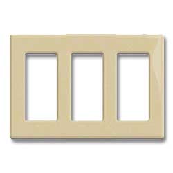 Leviton 80311-S Decora Plus Snap-On 3 Gang Screwless Wallplate