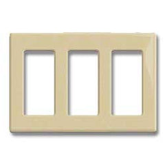 Leviton 80311-S Decora Plus Snap-On 3 Gang Screwless Wallplate