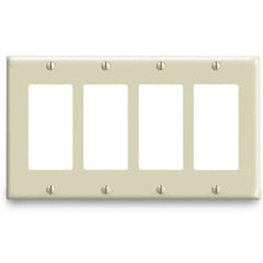 Leviton 80412 Urea/Nylon 4 Gang Decora/GFCI Wallplate (Package of 2)
