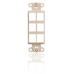 Leviton 41646 QuickPort Decora Multimedia Insert - 6 Port