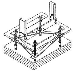 Chatsworth Products 10631 Raised Floor Rack Support for 3" Channel - 22" to 28"