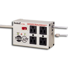 Tripp Lite ISOTEL-4-ULTRA 4 AC Outlet Ultra Diagnostic Surge Suppressor with Modem/Fax Interface