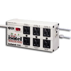Tripp Lite ISOTEL-6-ULTRA 6 AC Outlet Ultra Diagnostic Surge Suppressor with Modem/Fax Interface