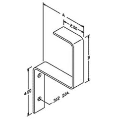 Chatsworth Products 10920-500 Type A 4" x 7 3/4" Wall Cable Support Bracket