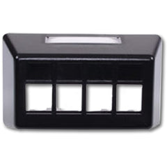 Hubbell FP4BBK Infin-e-Station Furniture Box - 4 Port