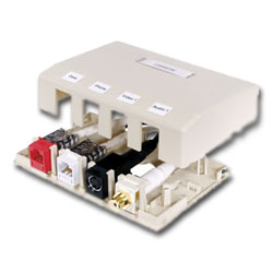Hubbell ISM4 Infin-e-Station Surface Mount Box - 4 Ports