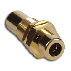Hubbell RFGBK100 Bulk Connector, RCA F/F Coupler, Gold, 3/8", (Pkg of 100)