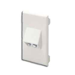 Panduit® T70FV2IW Snap-On Vertical Sloped Communications Faceplate - Pack of 10