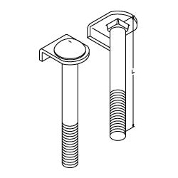 Chatsworth Products 10620 Clip J-Bolt, Auxiliary Framing Channel/Cable Runway