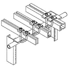 Chatsworth Products 10741 V-Bolt Mounting Kit Auxiliary Framing Channel/Rack Top Angle