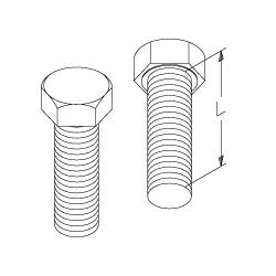 Chatsworth Products 20290 Zinc Plated Hex Cap Bolts