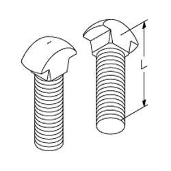 Chatsworth Products 11433 2 1/4" or 3/4" Length Trim Head Bolts