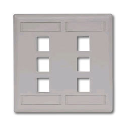 Hubbell IFP26 IFP Double Gang Wall Plate - 6 Ports