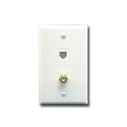 ICC IC107KT3 Kitted Faceplate - 6P6C and CATV