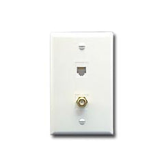 ICC IC107KT3 Kitted Faceplate - 6P6C and CATV