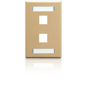 ICC IC107S02 Single Gang 2 Port Faceplate With Station ID