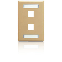 ICC IC107S02 Single Gang 2 Port Faceplate With Station ID