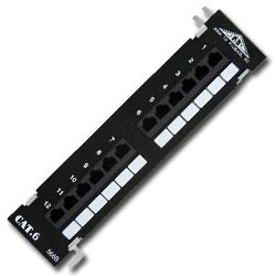Allen Tel AT66-12PT Category 6 Patch Panel Equipped with GB89D Mounting Bracket