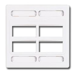 Siemon MX-FP-D-12-02 Double Gang Faceplate for 12 MAX Modules, Pack of 200