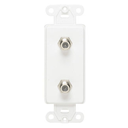 Leviton 40682 Decora Duplex F-Connector Wall Jacks