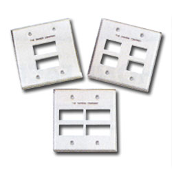 Siemon MX-FP-D-06-SS Double Gang Stainless Steel Faceplate for MAX Modules
