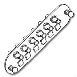 Corning CCH-CP06-19T CCH Connector Panel with 6 Threaded Bulkhead ST Compatible Single Mode