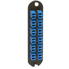 Corning CCH-CP24-A9 Closet Connector Housing Panel LC Duplex Adapters UPC 24 Fiber Singlemode OS2