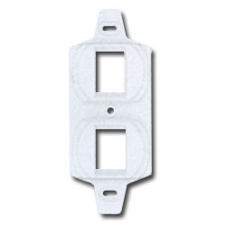 Siemon MX-E2F-02 Duplex Mounting Frame - 2 Flat MAX Modules