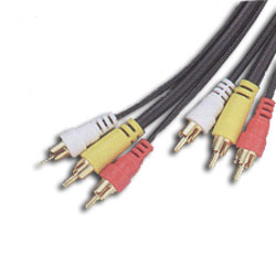 Leviton C5856-GO 6 Foot Stereo Dubbing Cable, Gold Plated