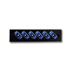 ICC ICFOPS16BK SC Fiber Optic Adapter Panel 6-Port Simplex Metal