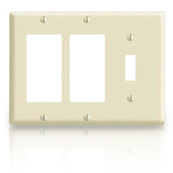 Leviton 80431 Decora Standard Size Smooth Plastic Wallplates