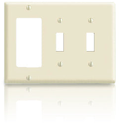 Leviton 80421 Decora Standard Size Smooth Plastic Wallplates