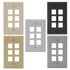 ICC IC107F06 6-Port 1-Gang Faceplate