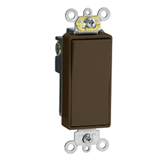 Leviton 5691-2 Decora Plus Rocker 15 Amp Single-Pole AC Quiet Switch - Commercial Grade 120/277 Volt (Self Grounding)