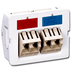 Siemon CT-A-LC-LC-02 Angled Fiber Adapter CT Coupler with 2 Duplex LC Adapters (4 Fibers)