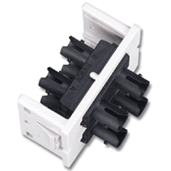 Siemon CT-SA-4-02 Flat Fiber Adapter CT Coupler with 2 Duplex ST Adapters (4 Fibers)