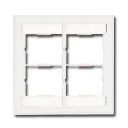 Siemon CT8-FP-02 Double Gang Plastic CT Faceplate for Four Couplers