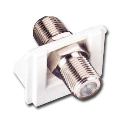 Siemon SMC-1P-FA-02 SM Bezel with 1 F-Type Coaxial Connector