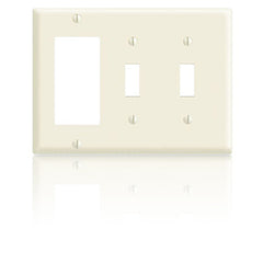 Leviton 80745 2-Toggle/1-Decora, 3-Gang Faceplate
