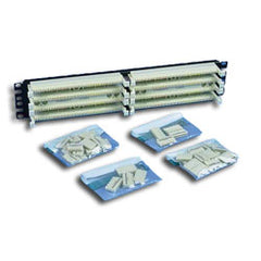 Panduit® P110B1005R2 Pan-Punch Category 5e 19in. Rack Mount Panel Kit - Two 100 Pair Bases